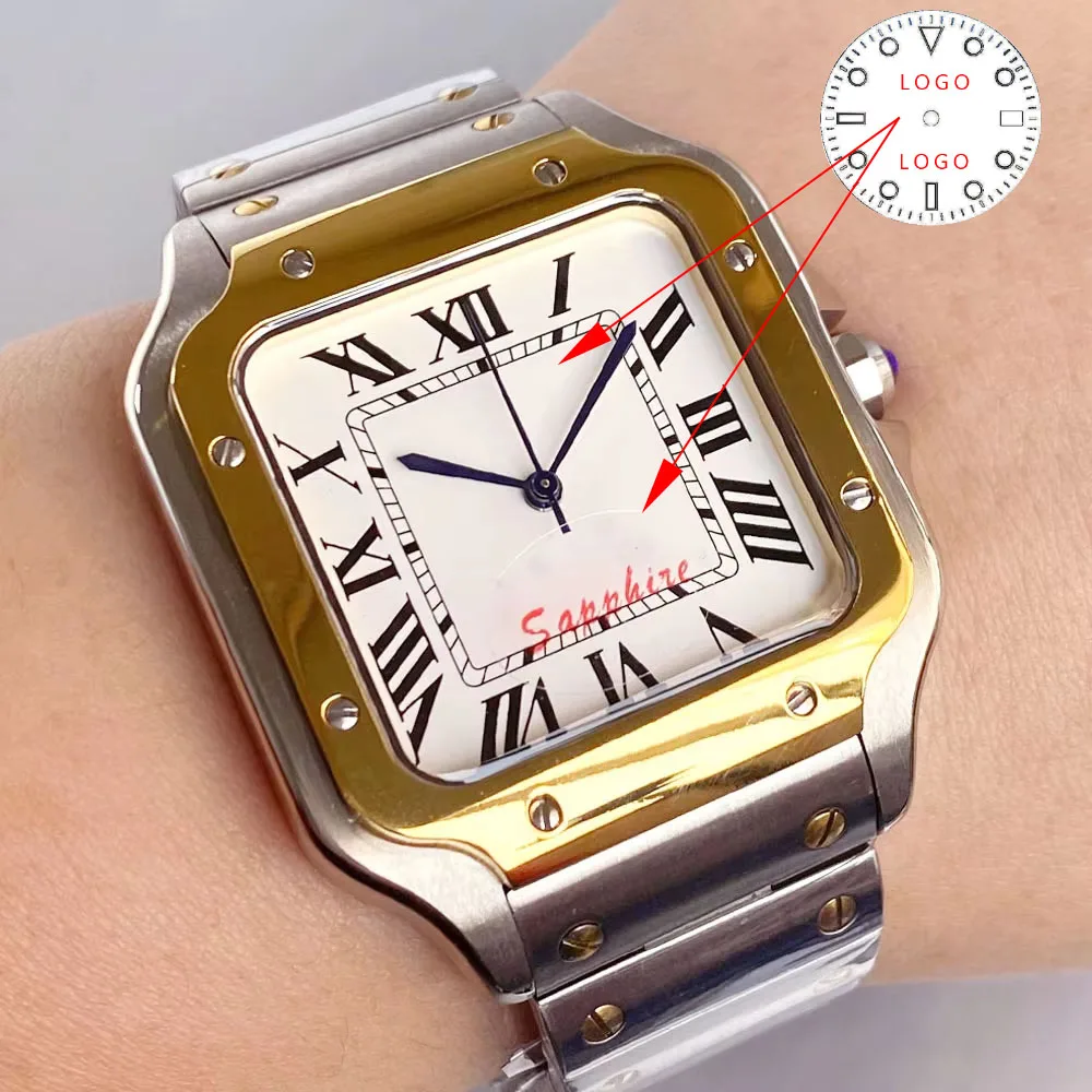 

Customized Tandorio New Two Tone 38mm Men's Watches White/Green Dial 5ATM Waterproof NH35A Automatic Movement Steel Bracelet