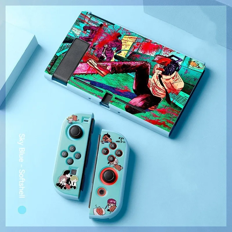 

For Nintendo Switch Case Switch OLED Accessories Manga Chainsaw Man Protective Case Joycon Shell For Switch NS Console Games