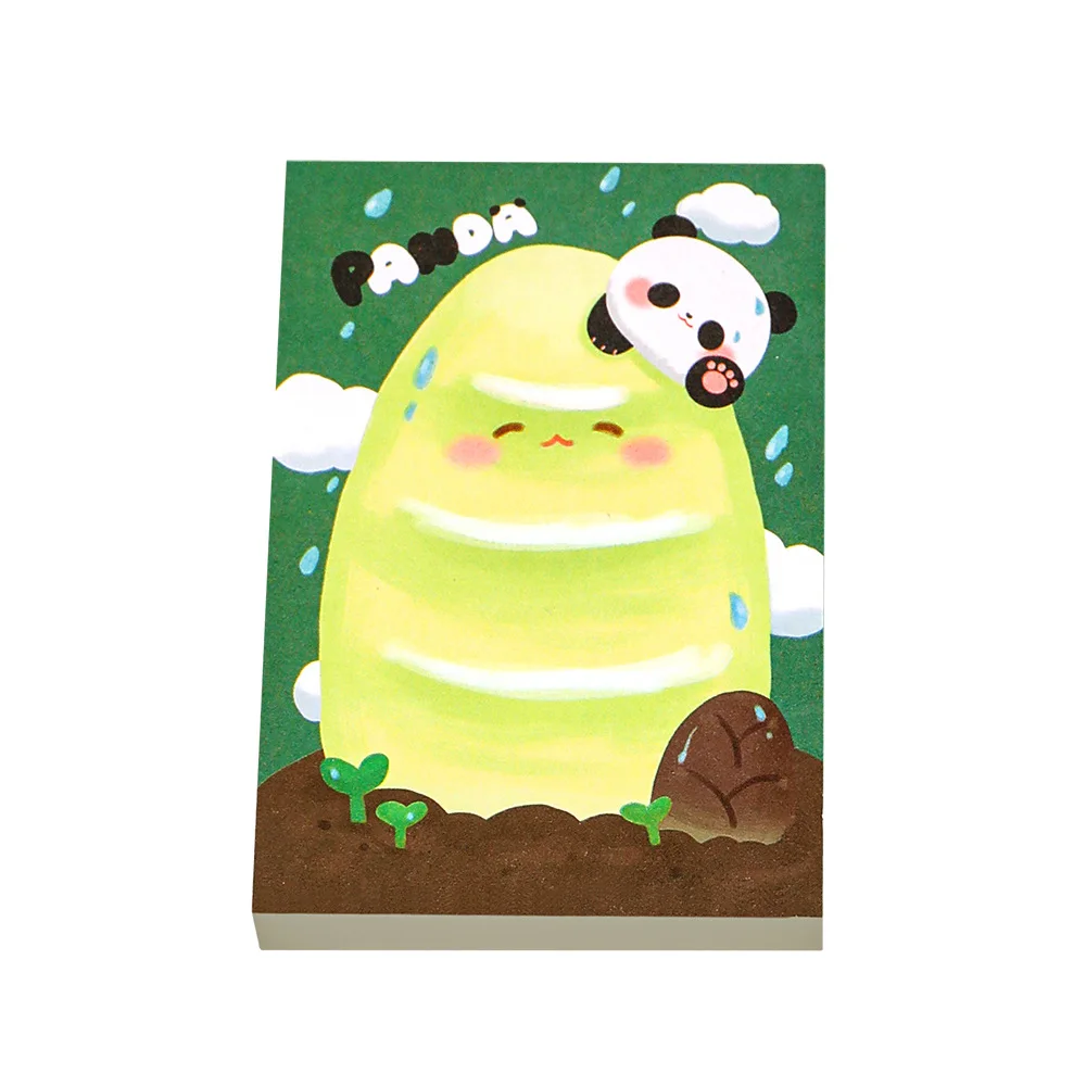 12 Pcs 6*9 cm 50 sheets Panda Memo Pad Notes Student Cartoon Message Sticky NoteBook Girl Heart Can Stick N Times Sticky Note