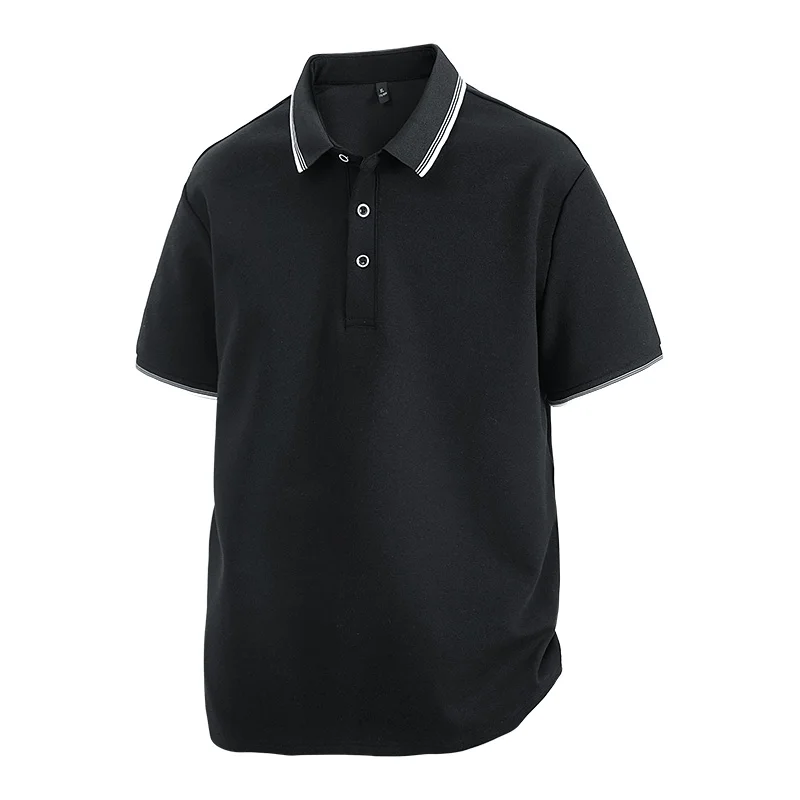 Oversized Men 7XL Polo Shirt 8XL 2025 Summer 95% Cotton Breathable Short Sleeve Collar Business Shirt Golf Man Top Clothes image 2