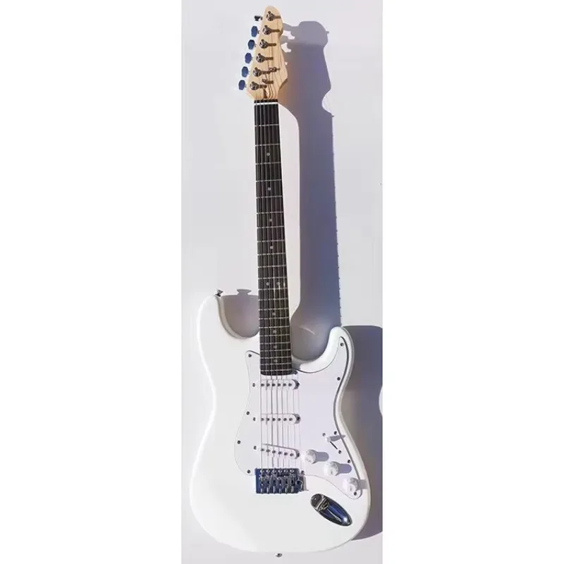 

STLF White Solid Wood Body Electric Guitar