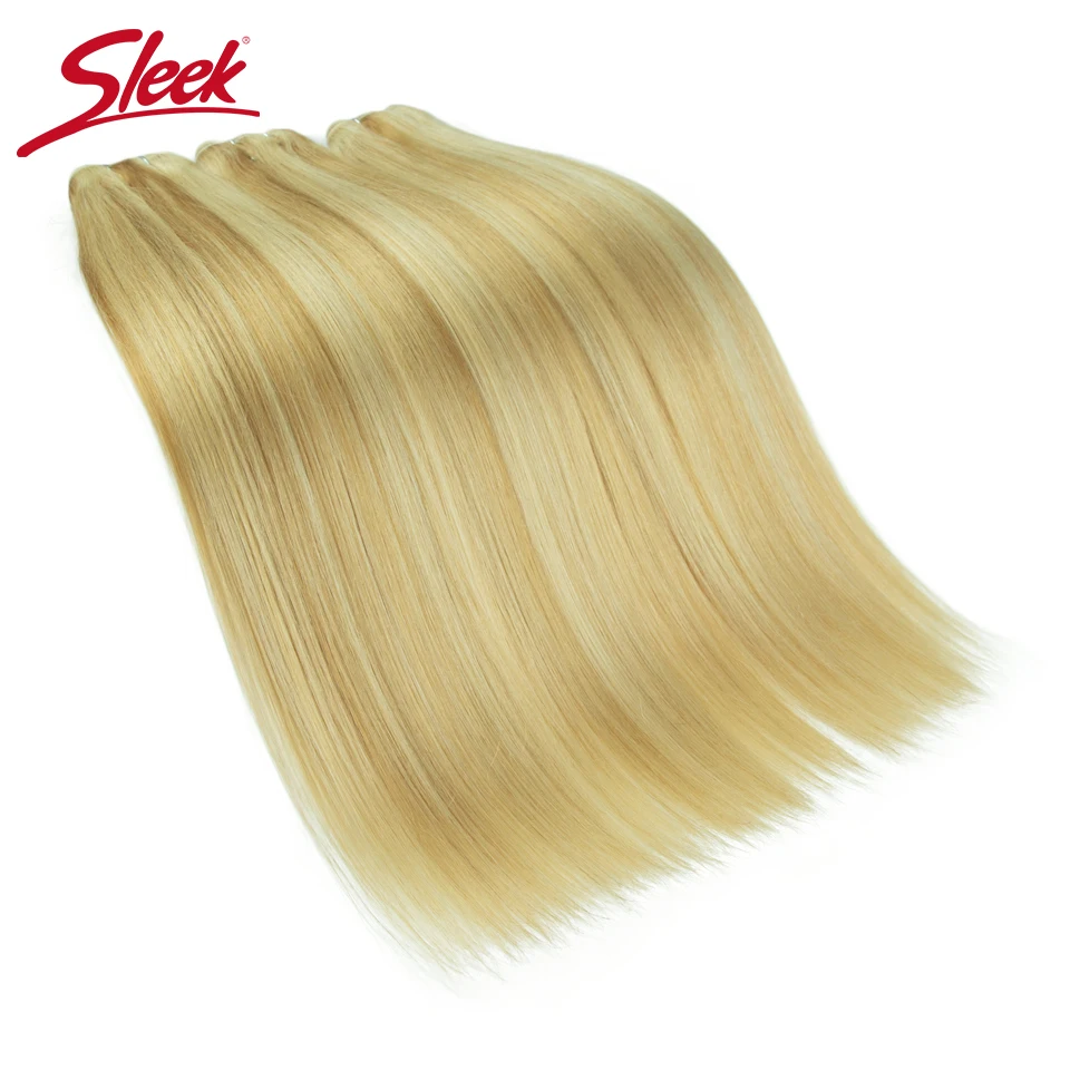 sleek-peruvian-honey-blonde-p27-613-straight-human-hair-double-drawn-natural-human-hair-weave-bundles-remy-human-hair-bundle