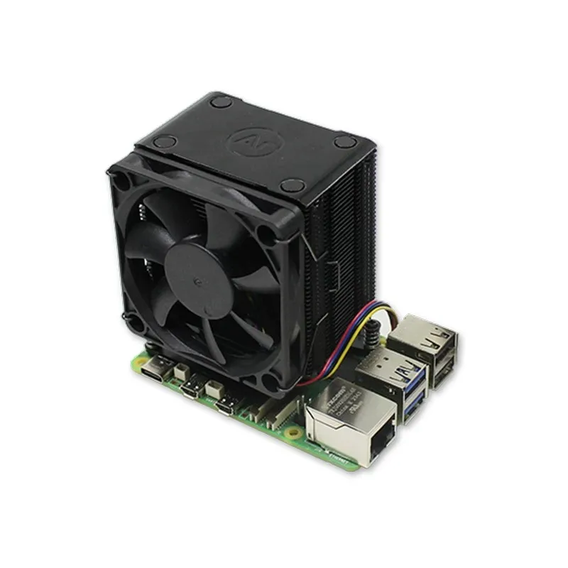 Raspberry Pi 5  Ice Tower PWM Fan Argon THRML 60mm Radiator Cooler with Copper Heat Pipe Passive Active Cooling