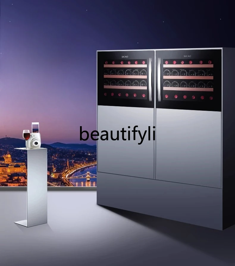 

JC-54A Red Wine Cabinet Embedded Household Constant Temperature Small High-end Ice Bar Wine Storage Cabinet