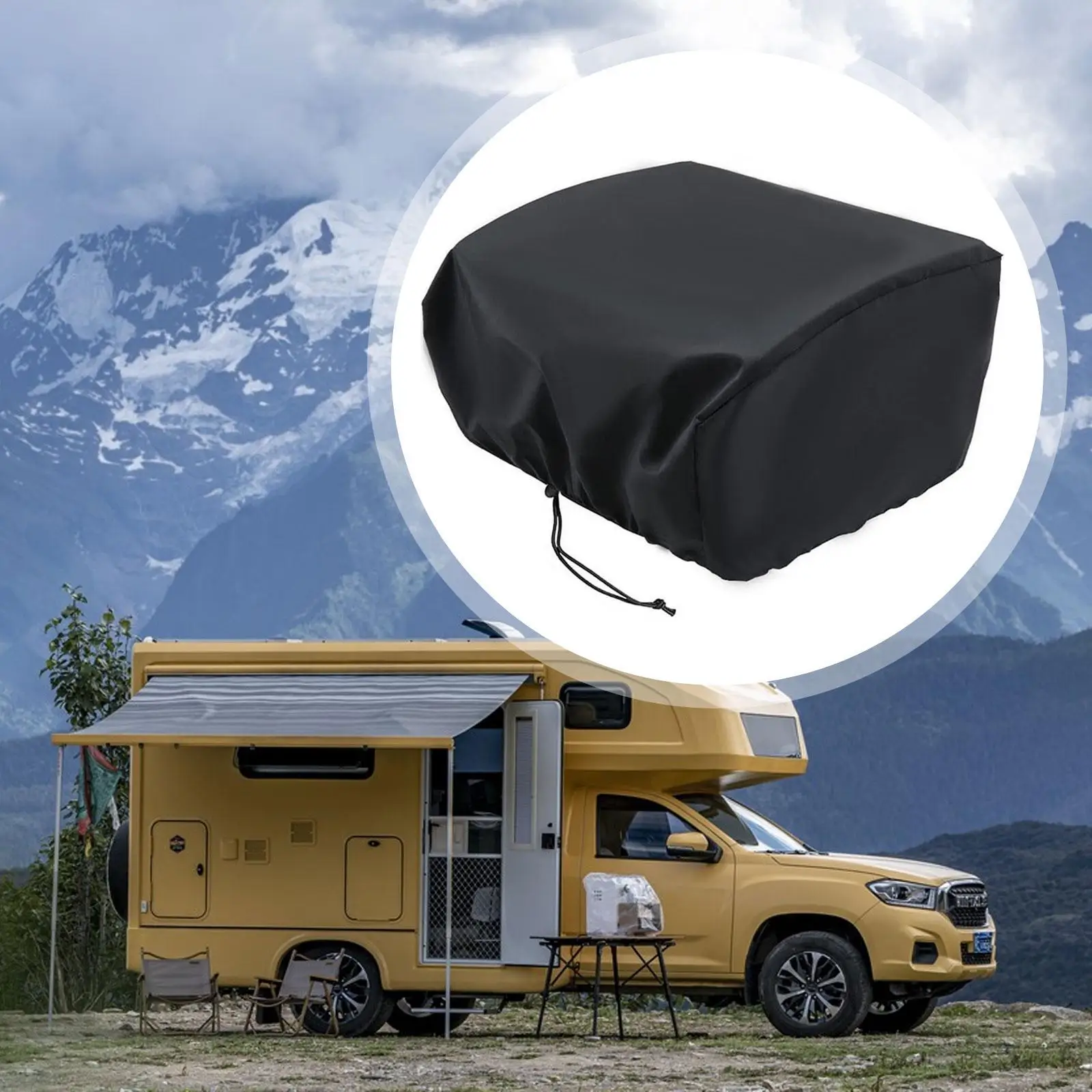 RV Air Conditioner Winter Cover RV AC Cover Oxford Cloth Easy Installation with Drawstring for Outdoor Roof Outside