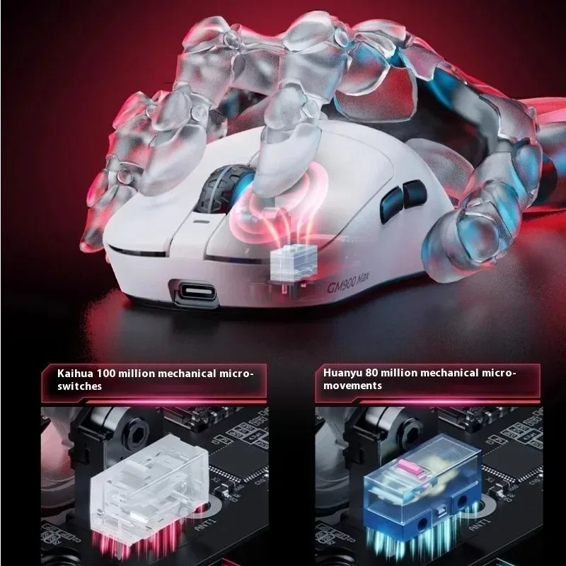 Mouse Nirkabel AOC GM900PRO paw3395 3Mode Ringan Pengisian Cepat Mouse Gaming Esports LOL PUBG CSGO VALORANT Action Delta