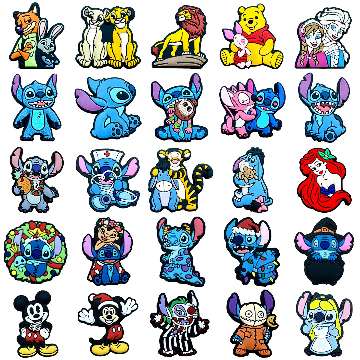 

10PCS Silicone Beads Cute Focal Disney Beads Pendant Toy DIY String Pen Beads Nipple Chain Jewelry Accessories Wholesale