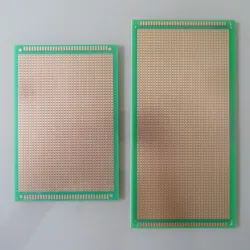 2pcs/set Single Side FR4 Fiberglass 10x15cm & 10x20cm Stripboard Veroboard circuit board breadboard prototyping paper pcb