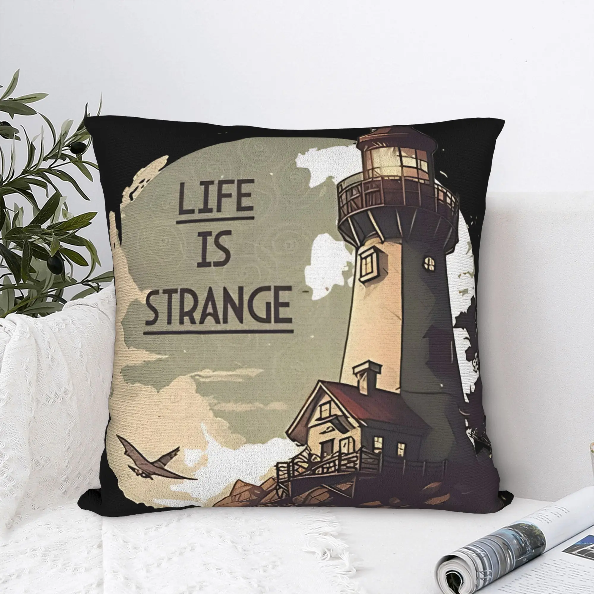 Pillow Case Life is stranges   Design  Pillow Cover For Living Room Bed Chair Fashion Pillowcases