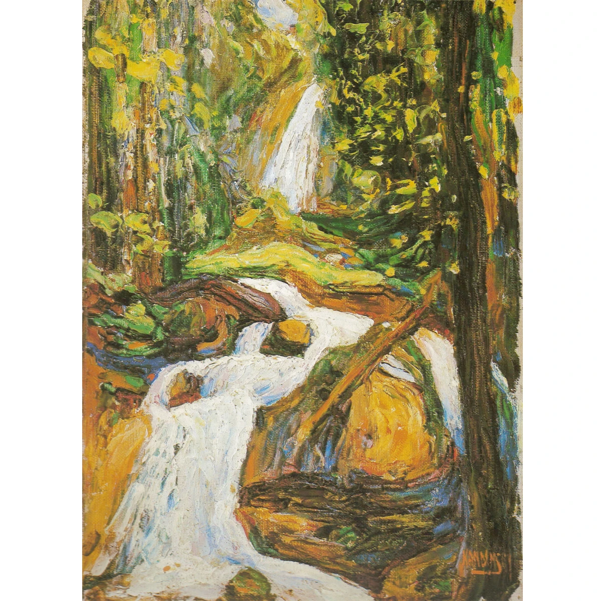 

Водопад Kochel от Wassily Kandinsky, высококачественные репродукции известной живописи, ручная роспись пейзажа, картина маслом, настенное искусство