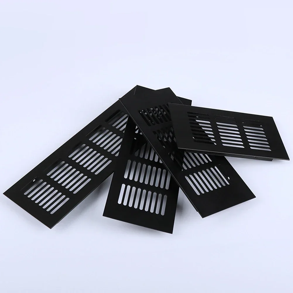 Air Vent Grille Ventilation Grille Aluminum Alloy Cabinet Black Clean Easy To Install Rectangular Shoe Cabinets
