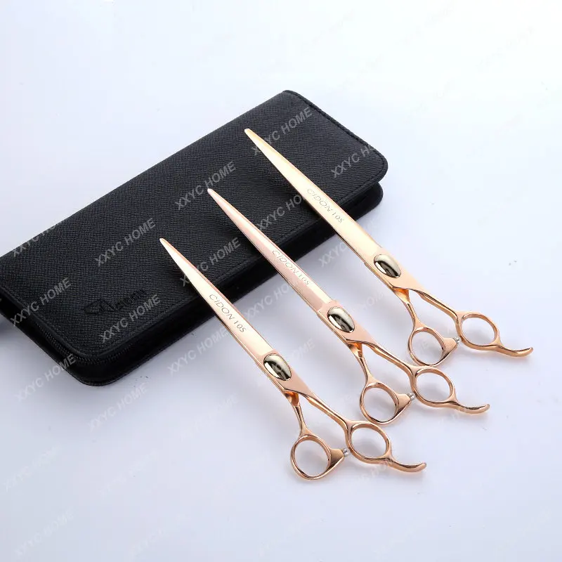 Pet Beauty Dog Trimming Straight Bending Thinning Shearing Hair Scissors