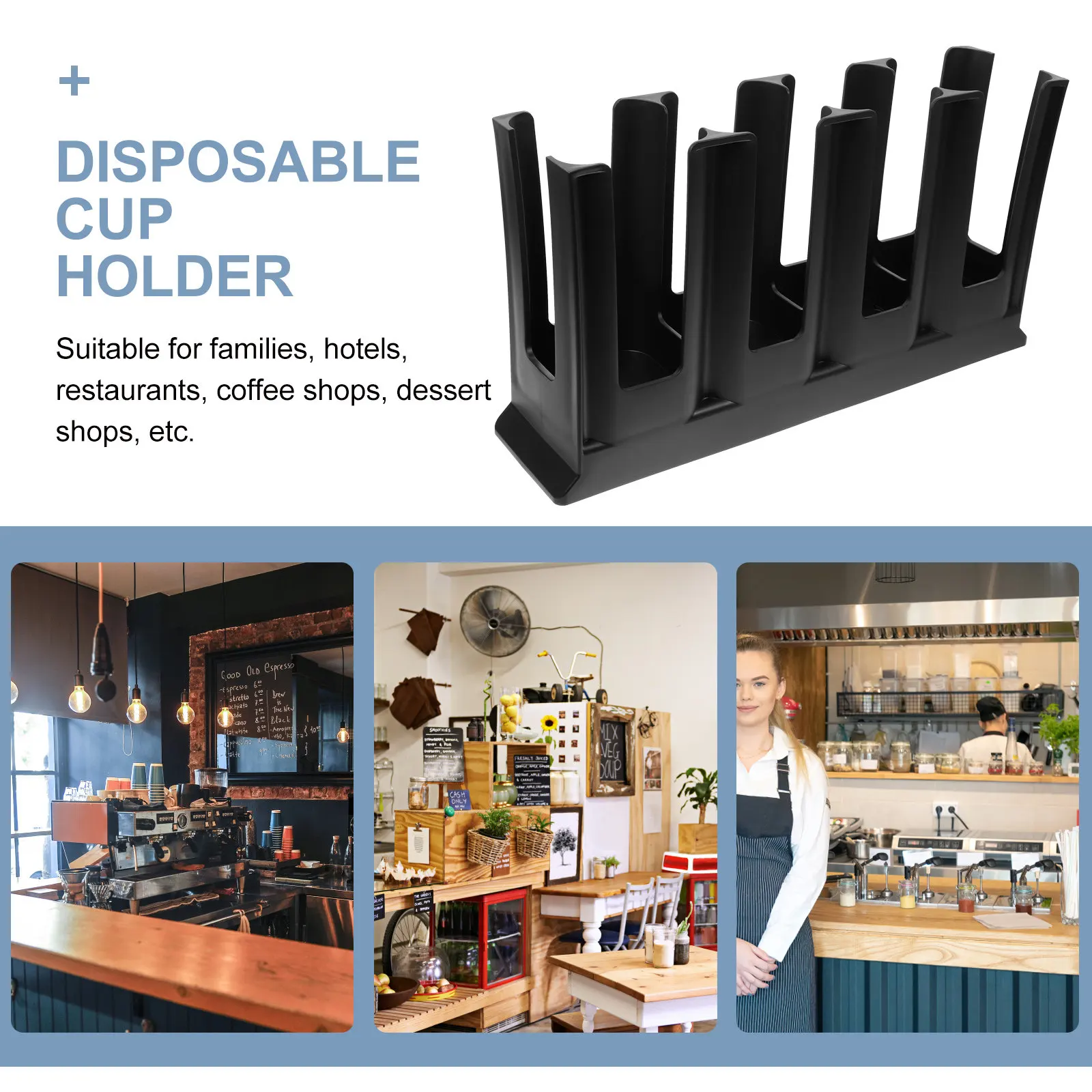 

Paper Cups Rack Disposable Cup Dispenser Organizer for Home Cafe Bar Hotel Tidy Storage Display Premium Plastic
