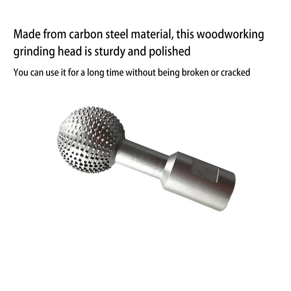 

Ball Gouge Spindle Woodworking Polishing Power Grinding Head 40mm Diameter Professional Crafting Attachment 10/14mm