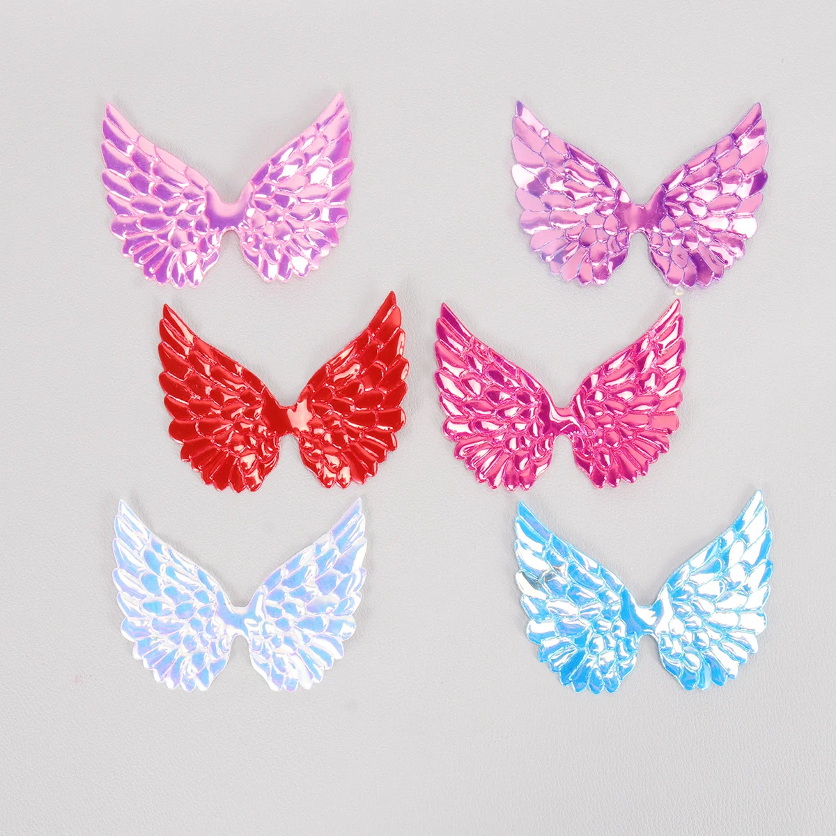 ปีกนางฟ้า PU 30 ชิ้น อุปกรณ์เสริมสำหรับเด็ก วัสดุงานฝีมือ DIY สำหรับเสื้อผ้า กางเกงยีนส์ แจ็คเก็ต กระเป๋า โบว์ติดผมเด็ก ของขวัญ ตกแต่งปีก
