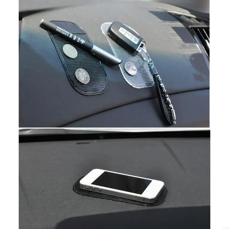 124B Automobiles Mobile Holder Non-Slip Dashboard Pad Phone Sticky Holder Mat Anti Slip Silicone for Cellphone Sunglasses