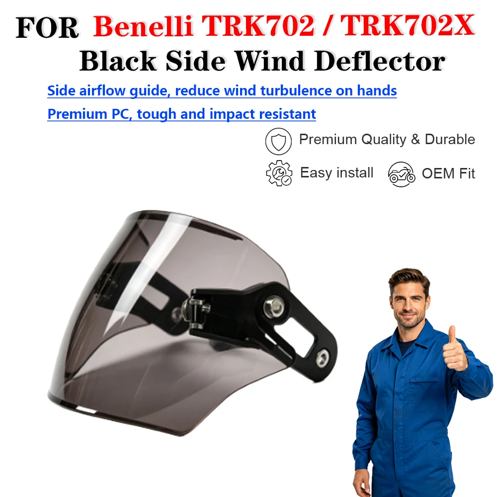 For Benelli TRK702 TRK702X Modified Black Side Wind Deflector Parabrisas moto