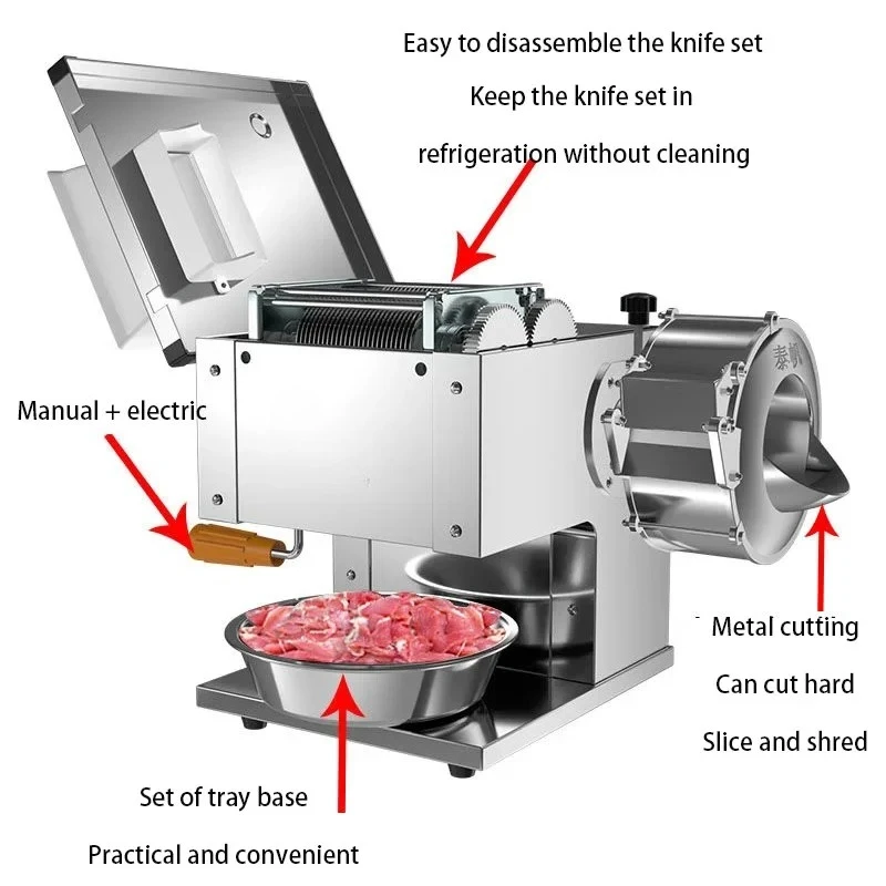 LXT Commercial Fresh Meat Slicer Cube Cutter Machine Meat Cube Diced Cutting Machine