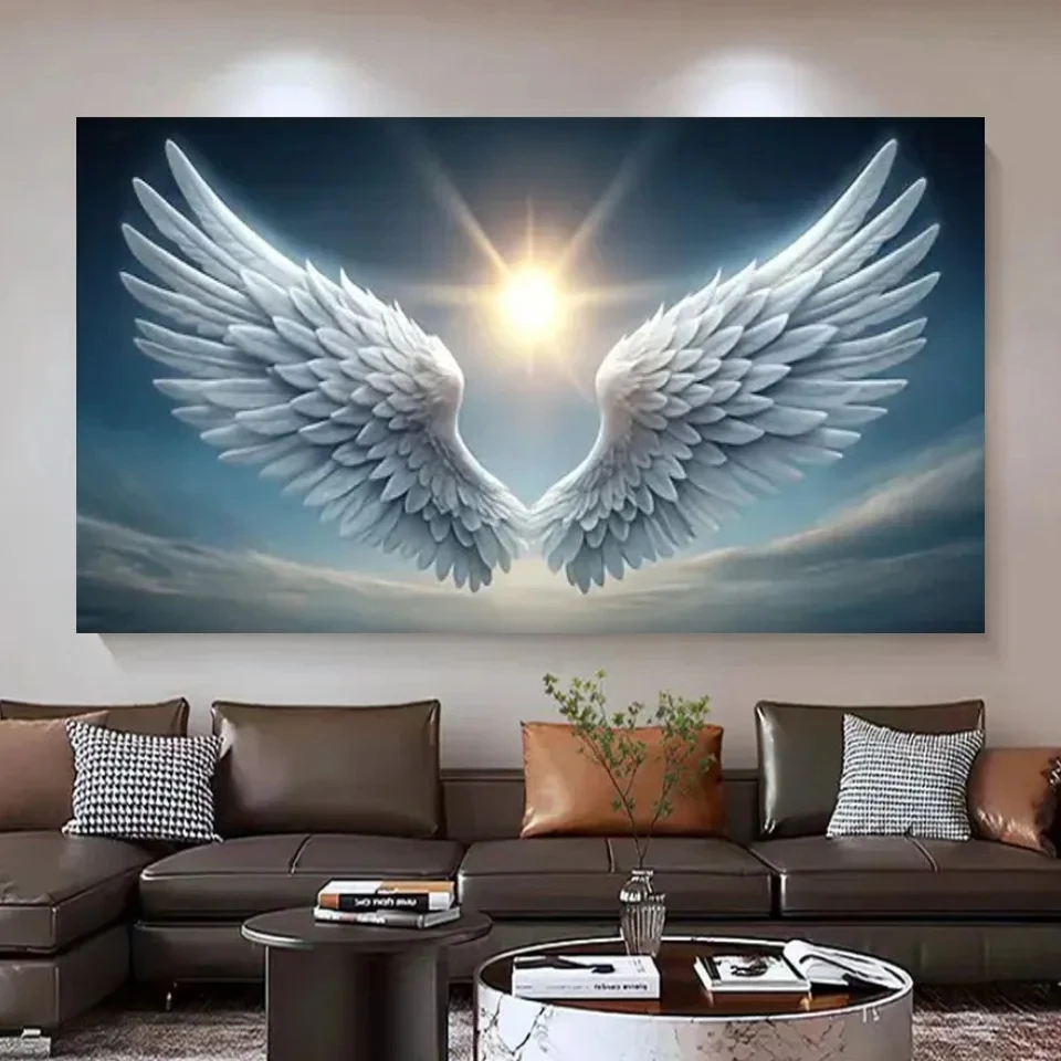 

Современные абстрактные крылья ангела, сделай сам, алмазная живопись, искусство, полный круглый алмаз, художественная мозаика, ювелирные изделия, вышивка крестиком, Рождественский подарок