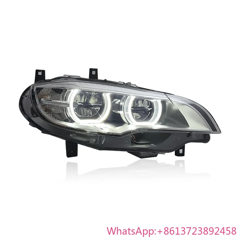 

For Auto Car Parts for BMW X6 E71 Headlamp 08-14 Upgrade New LED Angel Eye Daytime Running Light LED Headlight Play and Plug