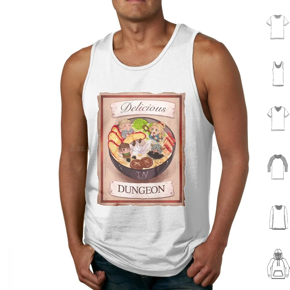 Meshi-Hotpot-Ramen Tank Tops Print Cotton Meshi Delicious In Anime Manga Meshi Manga Meshi Anime Itzusumi Catgirl
