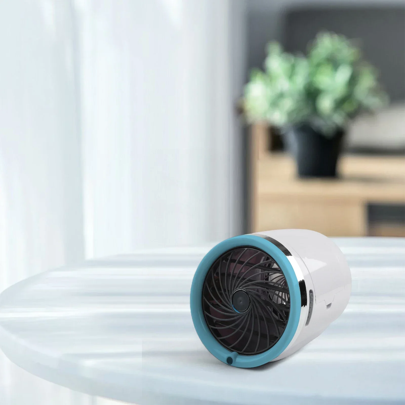 Personal Cooling Fan with Portable Design 3 Speed Air Circulation Fan with Reusable Ice Packs and LED Lighting for Rooms