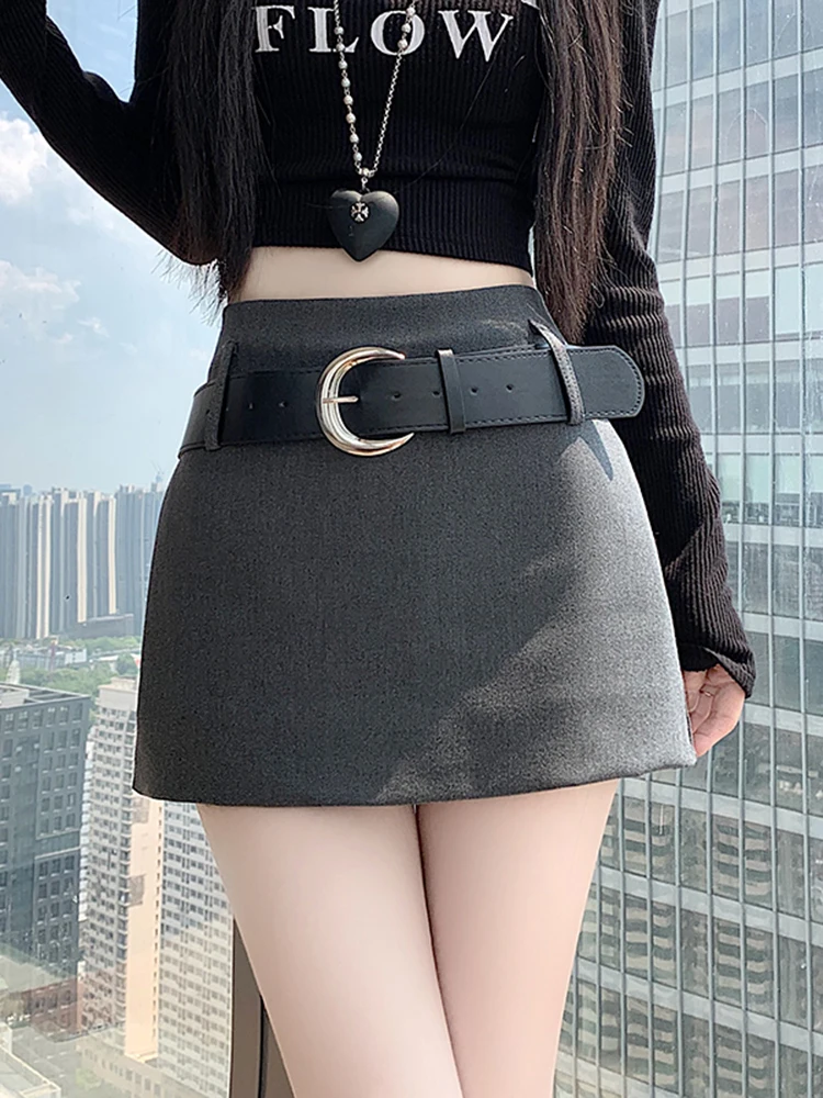 

Женская юбка А-силуэта с высокой талией, весна-осень 2026, новая облегающая юбка-карандаш, универсальная, утягивающая, с защитой от просвечивания, короткая юбка