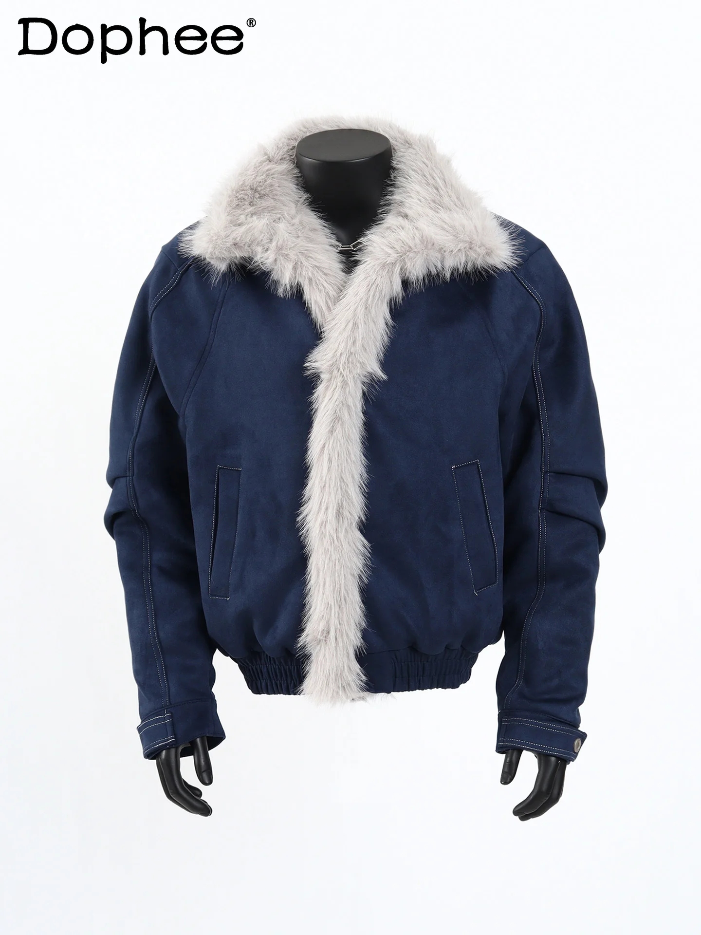 

Зимняя утолщенная теплая куртка с меховым воротником, модная модная красивая мужская свободная повседневная короткая хлопковая куртка