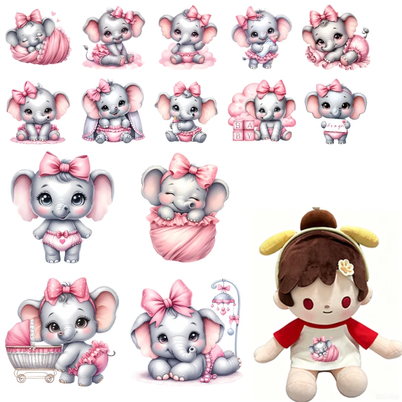 Baby Clothing Elephant - Sevimli Fil Bebek Isı transferi Sıcak