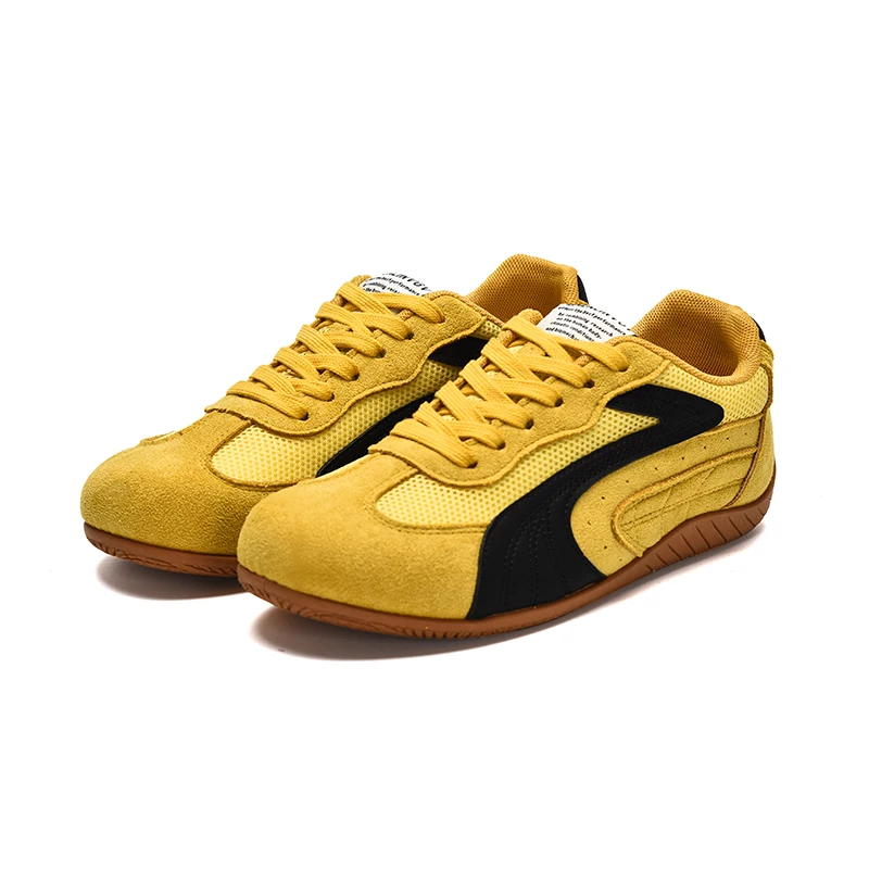 

Women Shoes Round Toe Soft Sole Lace-up Lightweight Sneakers Mesh Breathable Comfortable Low Tops Classic German Training Shoes