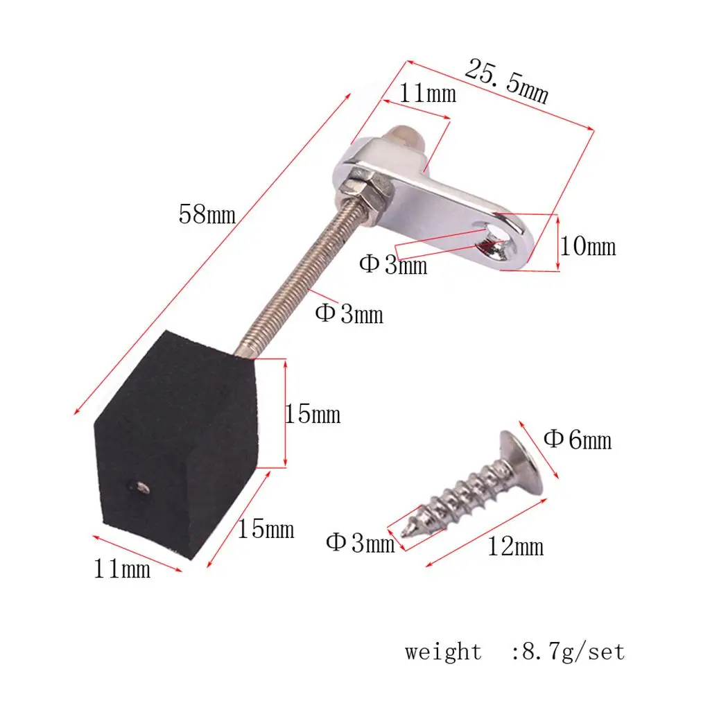 Suporte de Pickguard em Liga de Prata para Mandolim, Peças e Acessórios para Guitarra Jazz, Escudo para Guitarra Stratocaster