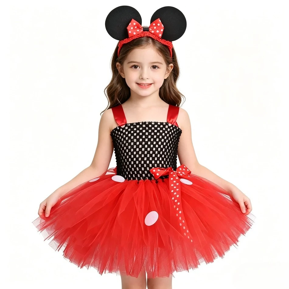 minnie mouse princess dress Disney Minnie Mouse Pink Halloween Costume Cosplay Princess Dress Girls XS 3-4
