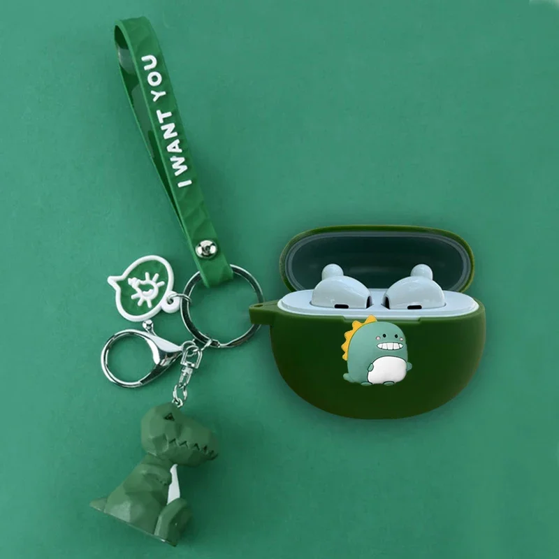 Чехол с мультяшным динозавром для OPPO Enco Free 2, беспроводные Bluetooth-наушники, силиконовый защитный чехол для oppoFree2i, милый чехол