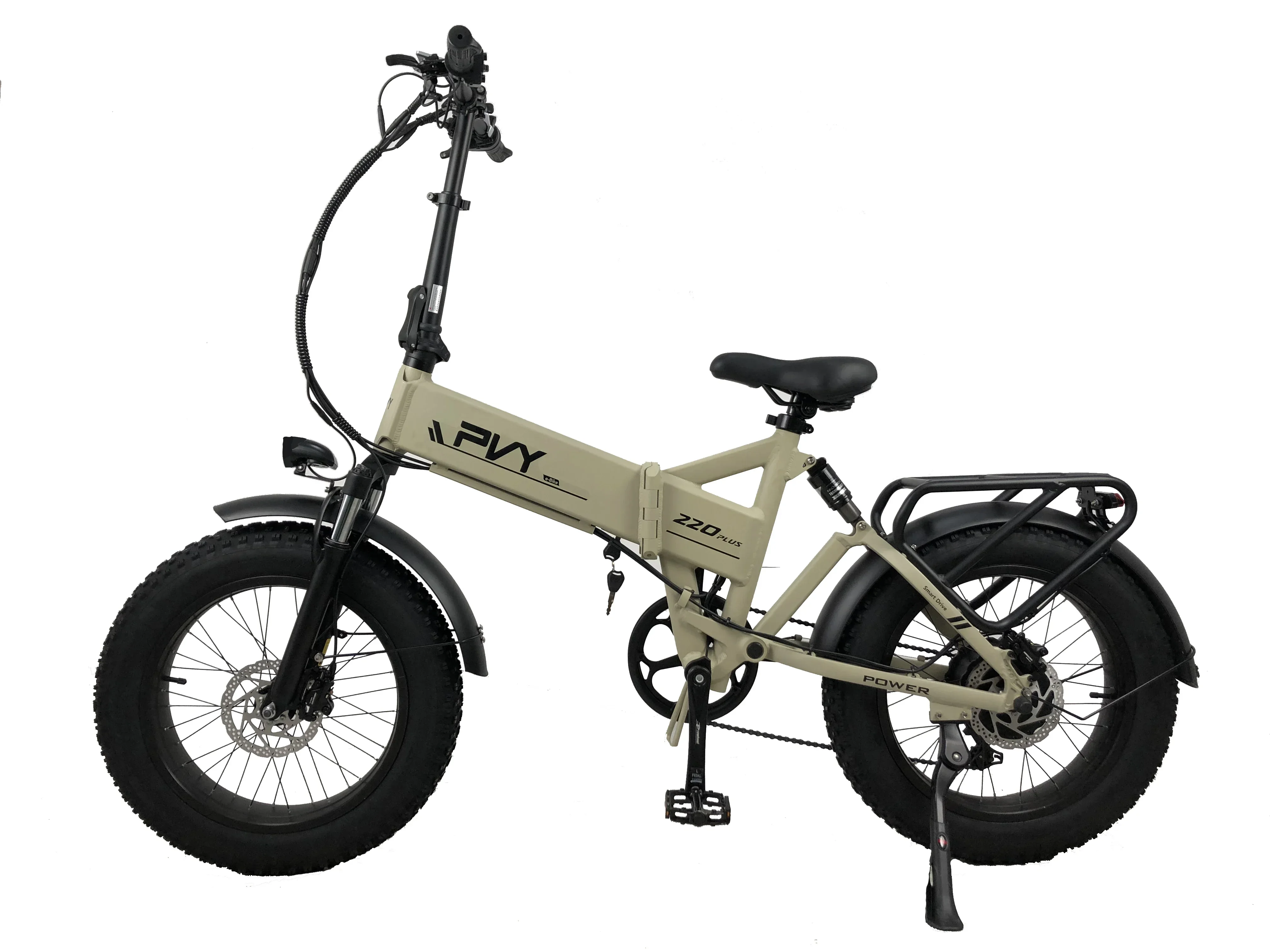 PVY Z20 Plus 1000 elektrische fiets 1000 W 50 km/u 48 V/16,5 Ah 120 km bereik 20 * 4,0 inch dikke band, hydraulische rem, opvouwbare elektrische fiets