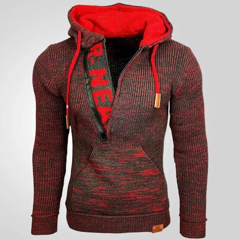 

Мужские пуловеры, толстовки, свитера с карманами с капюшоном, повседневные свободные вязаные топы на шнурке, обычные толстые топы, новинка осени и зимы