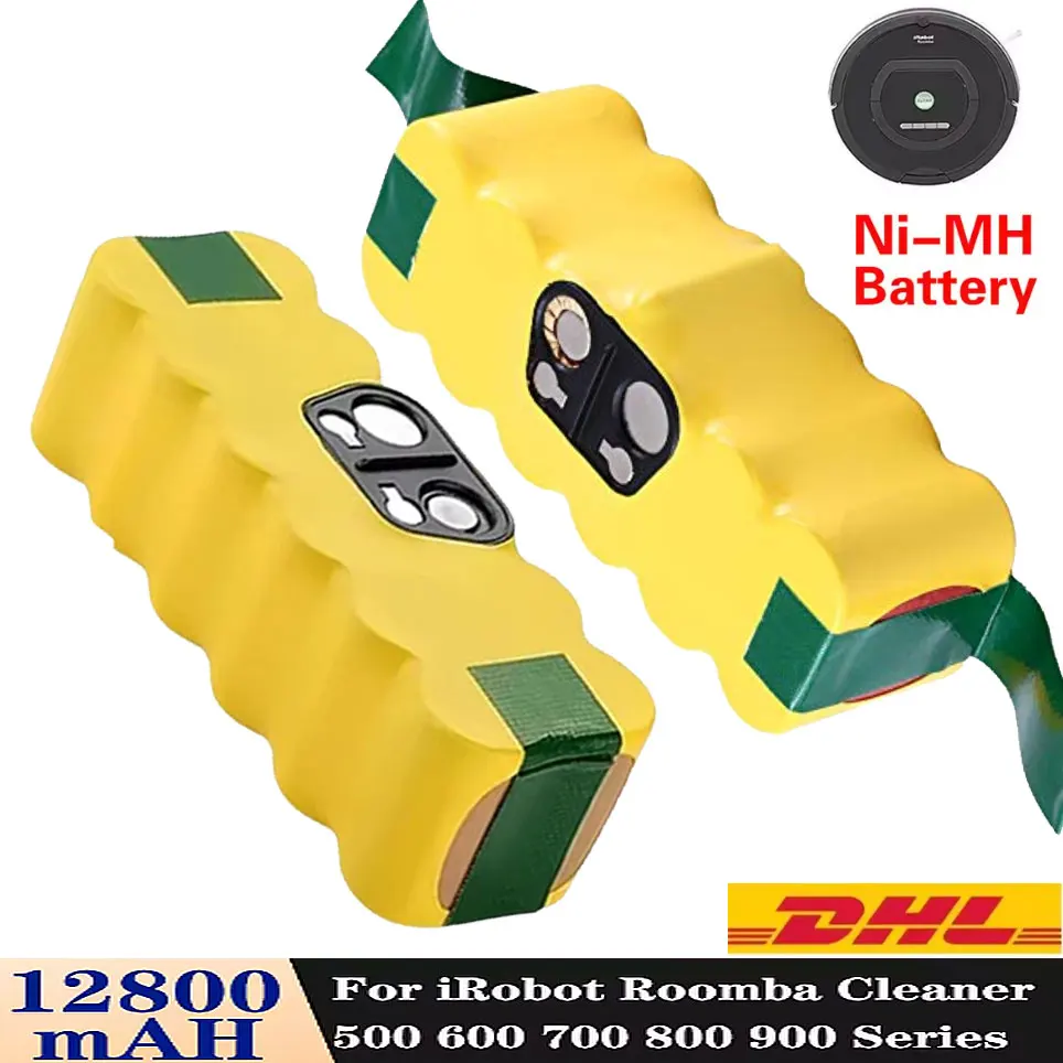 Batería Ni-MH de 14,4 V y 9800 mAh para aspiradora iRobot Roomba serie 500, 550, 560, 600, 650, 698, 780, 976, 980