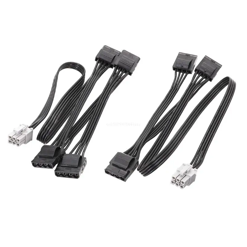 

6Pin to 4Pin Molex 4Pin D Type GPU PCIe Power Cable For LEADEX G650 Power Supplyy Dropship