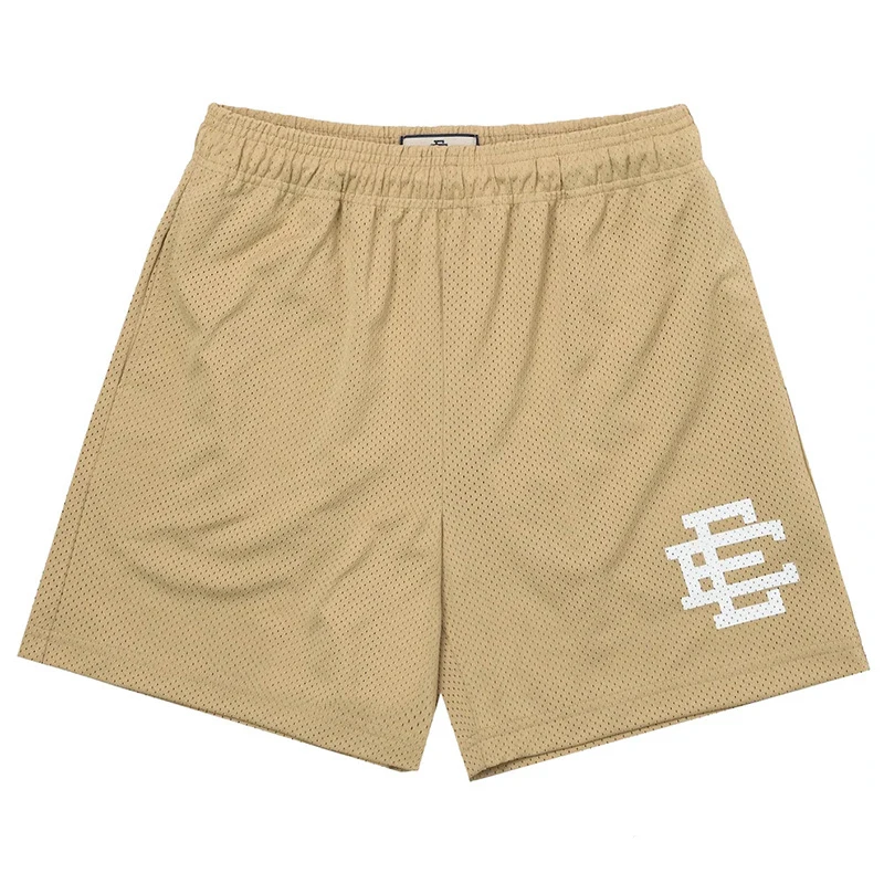 EE-pantalones cortos deportivos para hombre, shorts informales con diseño de la ciudad de Nueva YORK SKYLINE, de malla, para gimnasio y