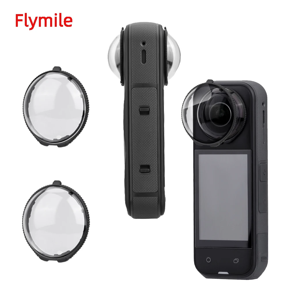 

Flymile Tempered Lens Protector for Insta 360 X5/X4 Tempered Glass Anti-Scratch Hd Rotating Cover Travel Vlog Camera Accessories
