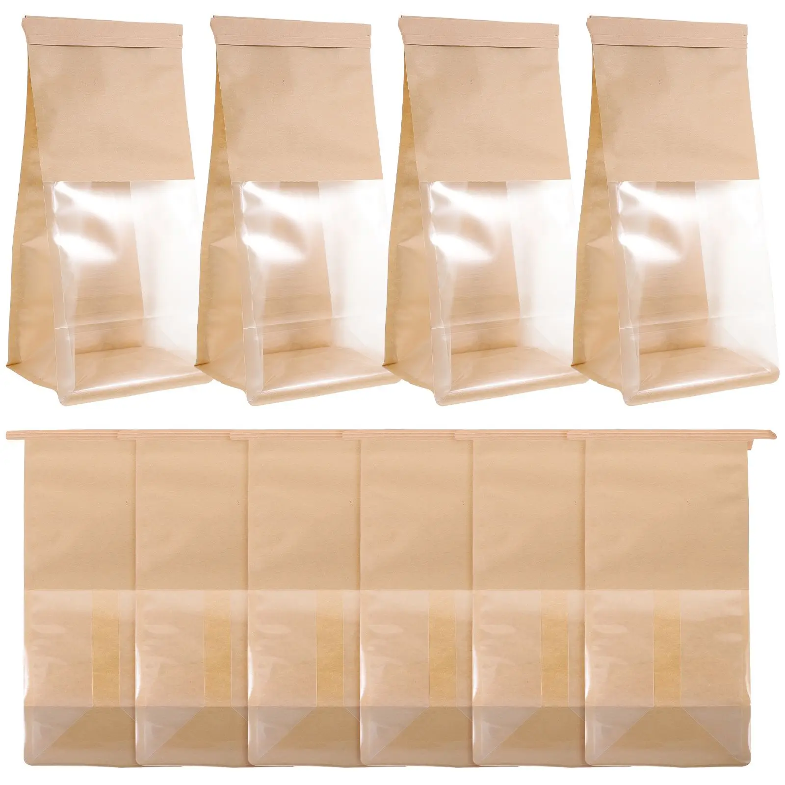 

50pcs Bread Small Size Food Grade Household Bread Bag Transparent Window Bakery Packaging Cookie Bags Household Storage
