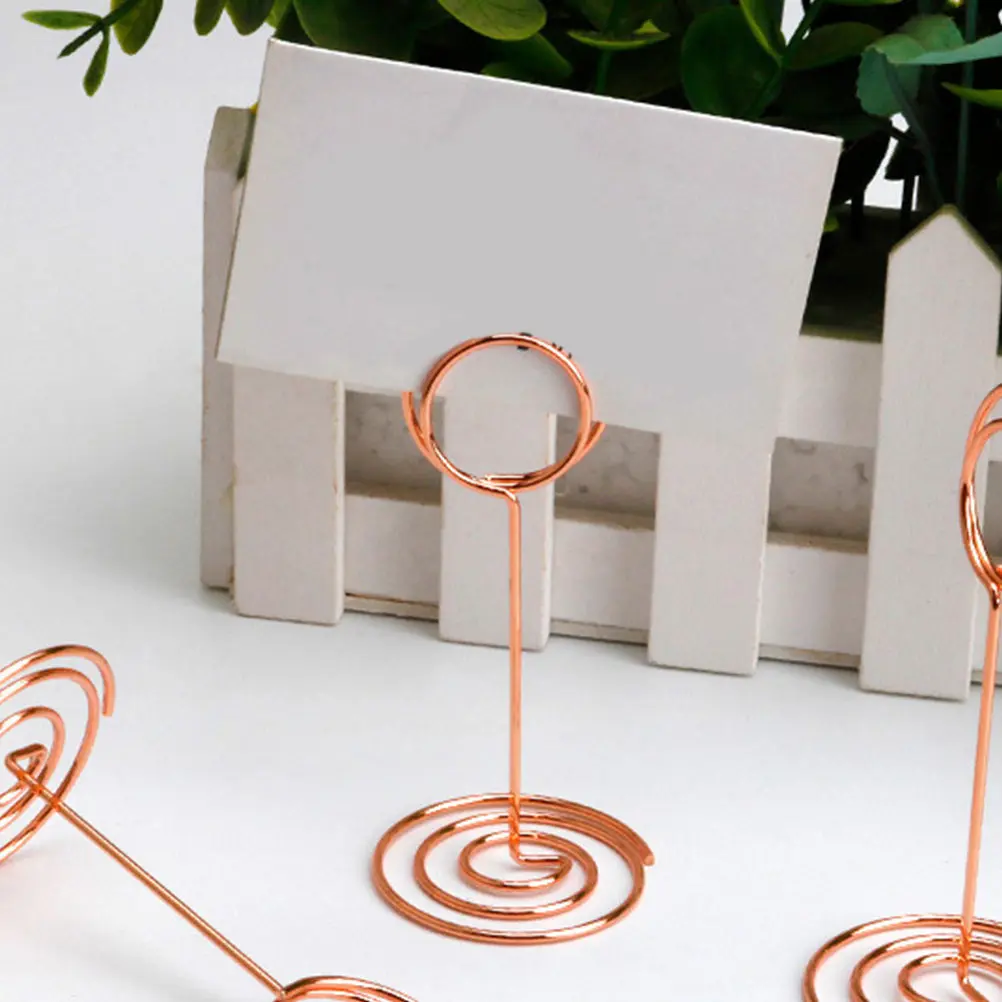 

20Pcs Peacock Round Message Clips 50Mm High Metal Memo Holder for Desk Tabletop Decoration Sturdy Paper Note Stand Wedding