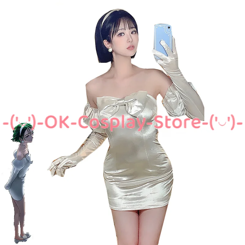 

Anime Alien Stage Sua Cosplay Costume Women Cute White Dress Fancy Party Clothing Halloween Carnival Uniforms Custom Made