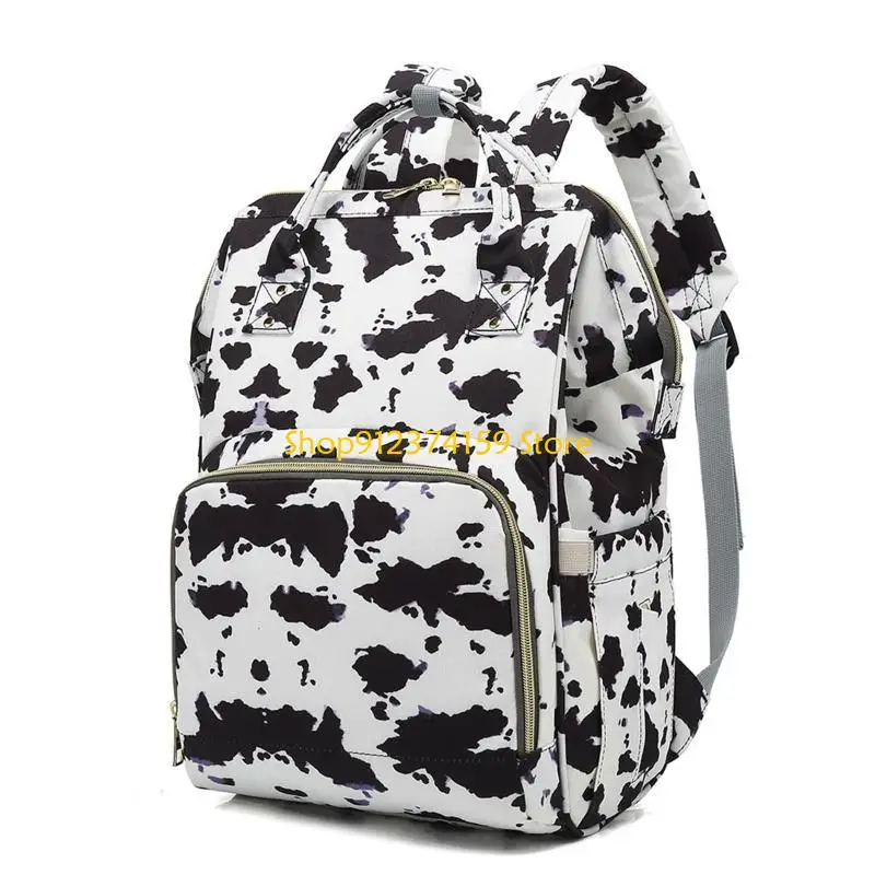 

G5AE Cow Spots Print Diaper Bag Backpack Maternity Baby Changing Bag Backpacks