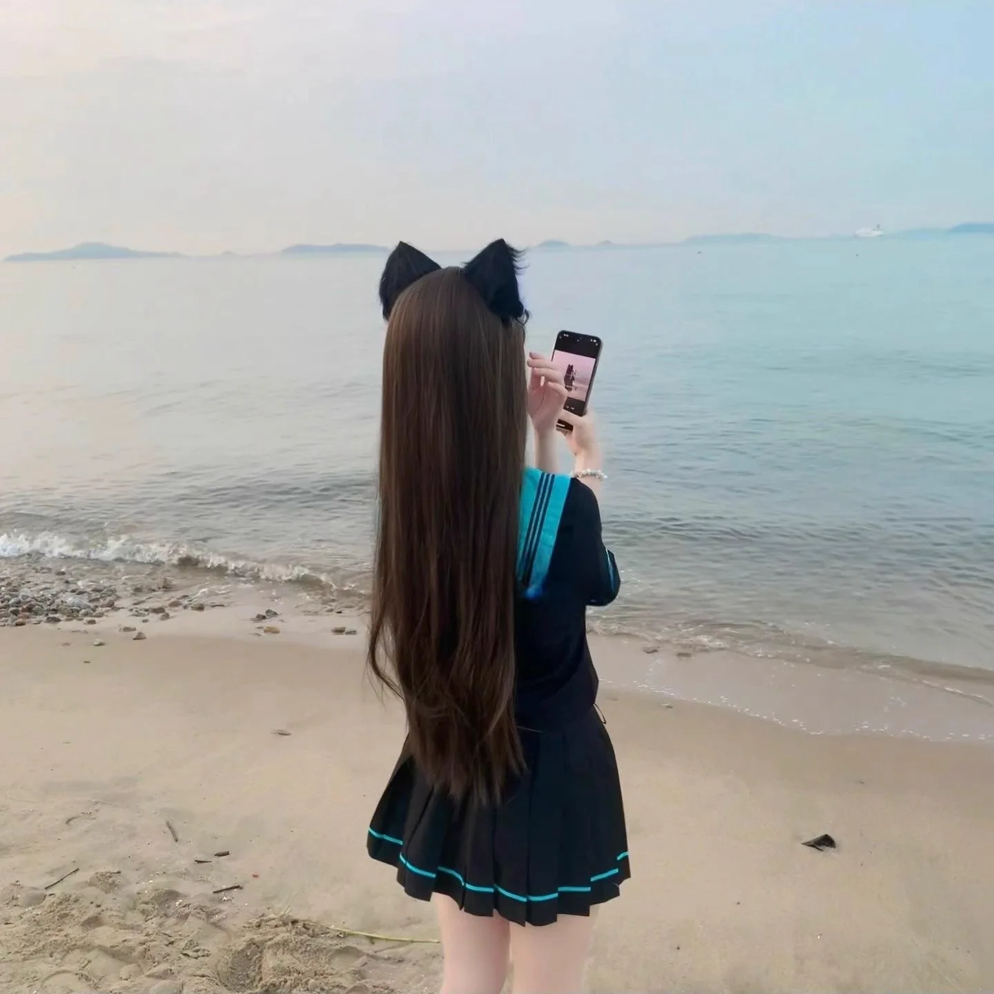 

Synthetic Long Straight Wig 75cm Natural Looking Full Head Cosplay Costume Daily Use Party Soft Fluffy Hairpiece for Women