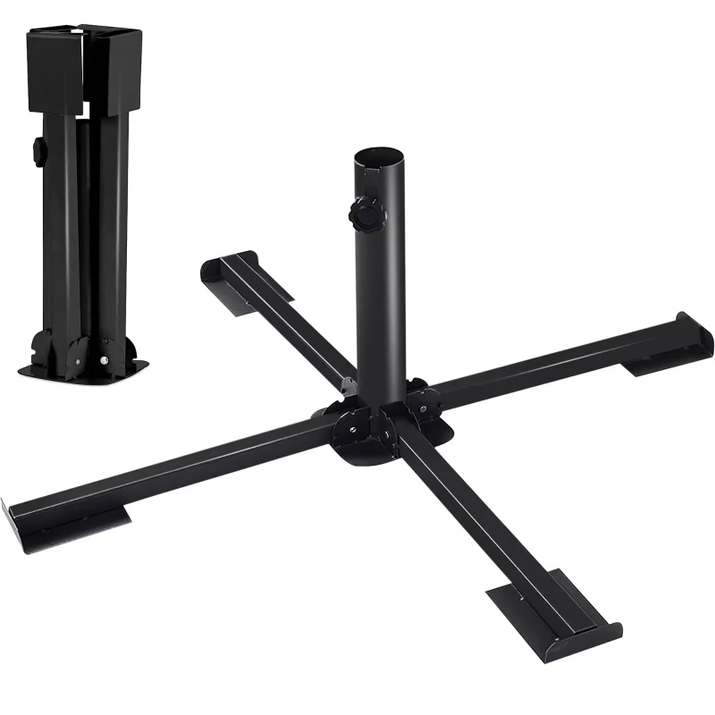 

Sturdy Portable Foldable Christmas Tree Stand Telescopic Cross-Folding Umbrella/Camping Tent Mount Tree Holder