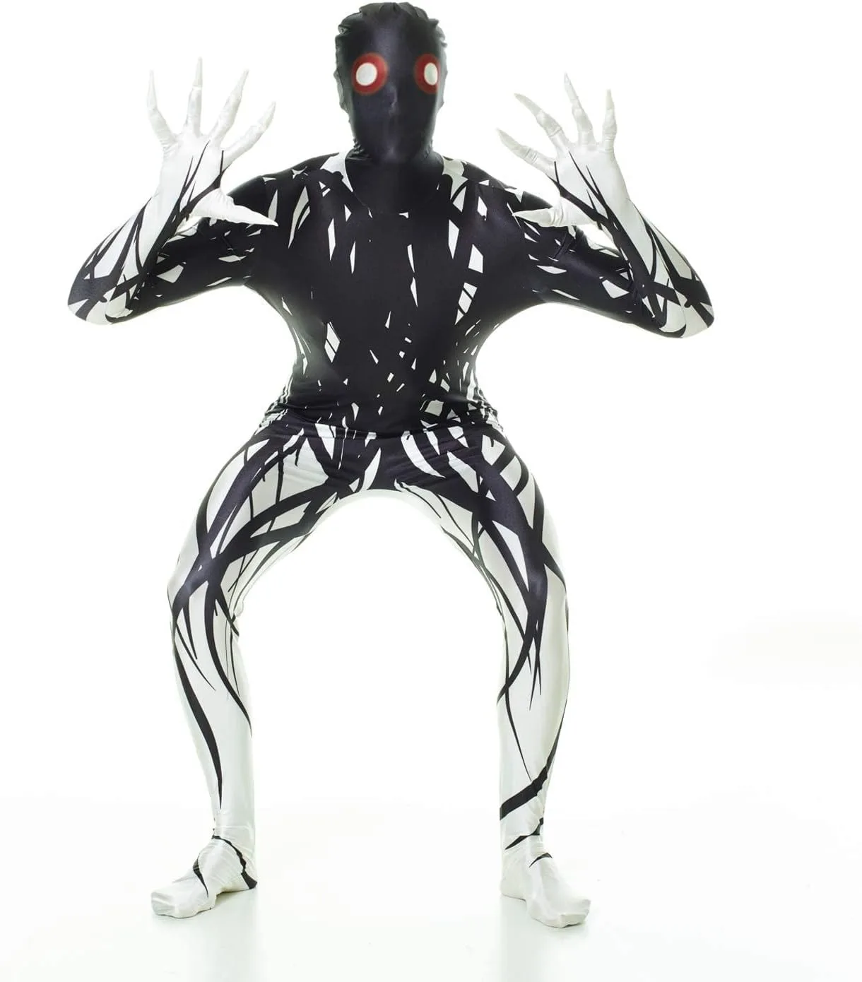 Halloween Phantom Zalgo Costume Adulti, Costume Skinwalker Spaventoso Morph Abiti Adulti, Abito Pelle Zalgo, Costume da Demone Ombra Adulto