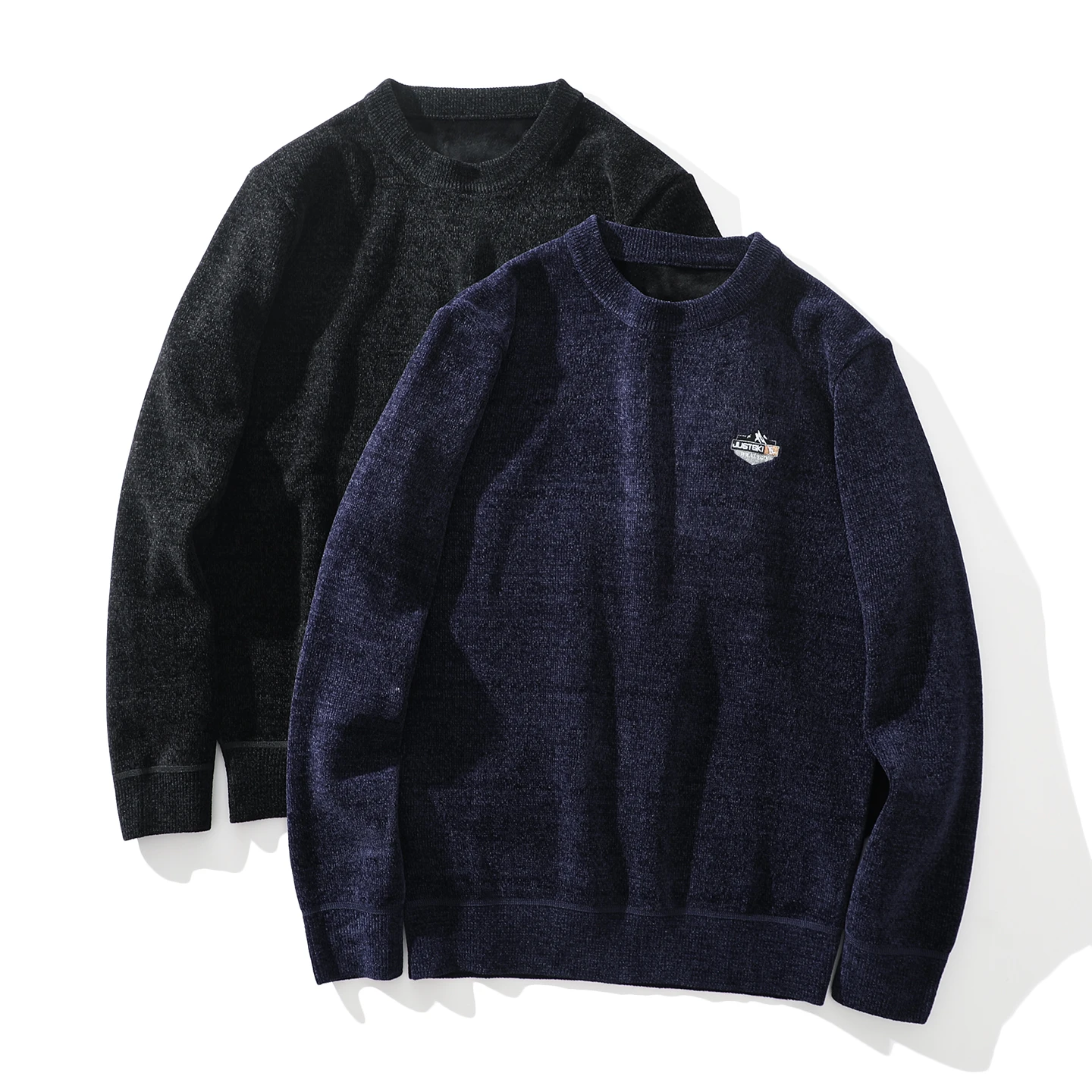 

Homesure Thiened Warm Fce Knitted Sweater Men's round Ne Long Sve Thermal Winter Pullover Casual Ne Design