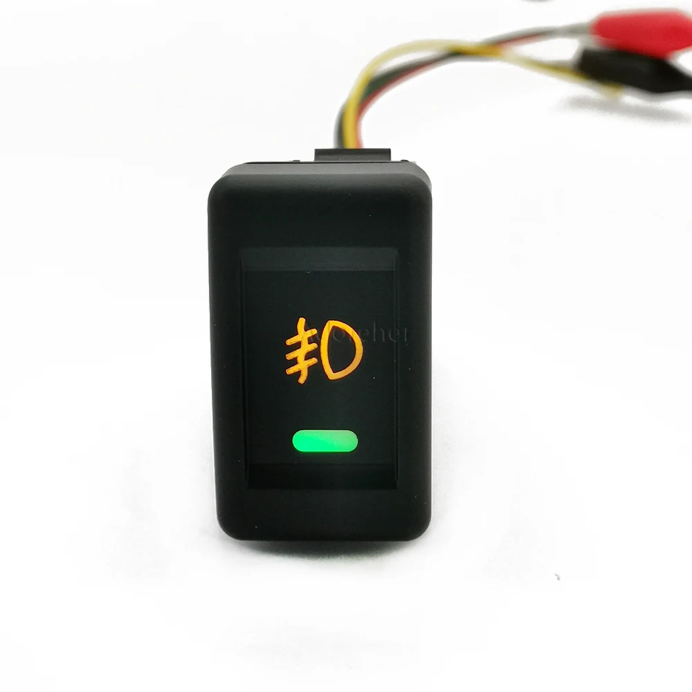 1PC Car LED Light Switch Front Fog Lamp Switch Push Button With Wire Compatible for Isuzu KV100 700P