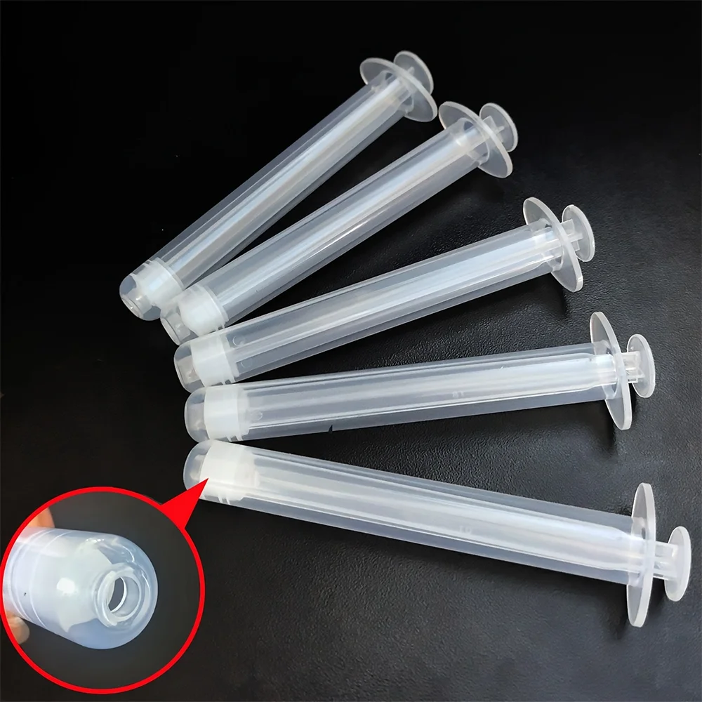 1-Pack/5-Pack New Round-Head Syringe, Suitable for Extracting Liquids, Gels, and Paste-Like Substances
