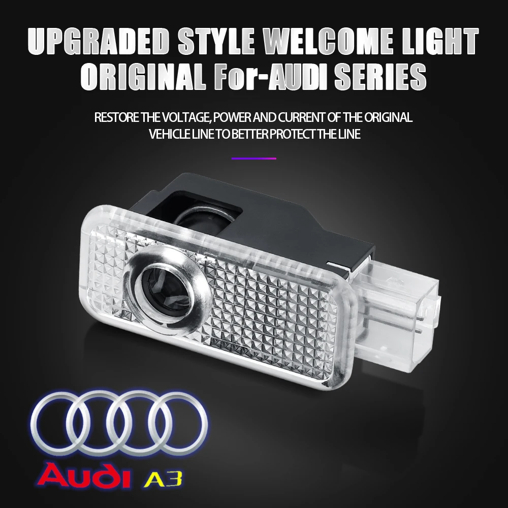 Für Audi A3 8V 8P A5 A6L A7 Q3 Q5 Q7 A4 B5 B6 B7 B8 A1 RS TT S3 S6 Sline Quattro Auto-Tür HD Willkommens-Licht Laser-Projektor-Lampe – Detail 27